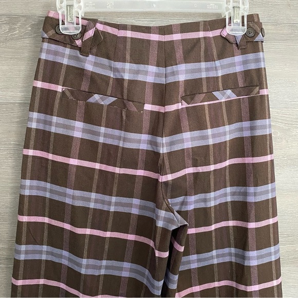 Free People Acadia Plaid Trouser Pant NWT - Picture 4 of 8